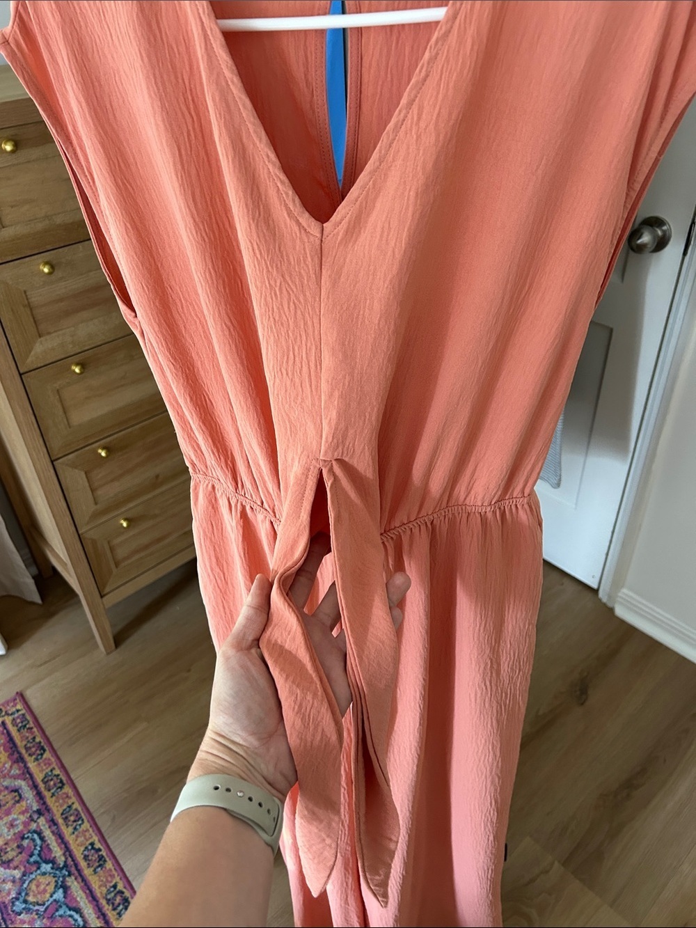 Doe and Rae Jumpsuit. Size medium. 30” inseam. 14” waist: can stretch 18”. - Picture 6 of 7